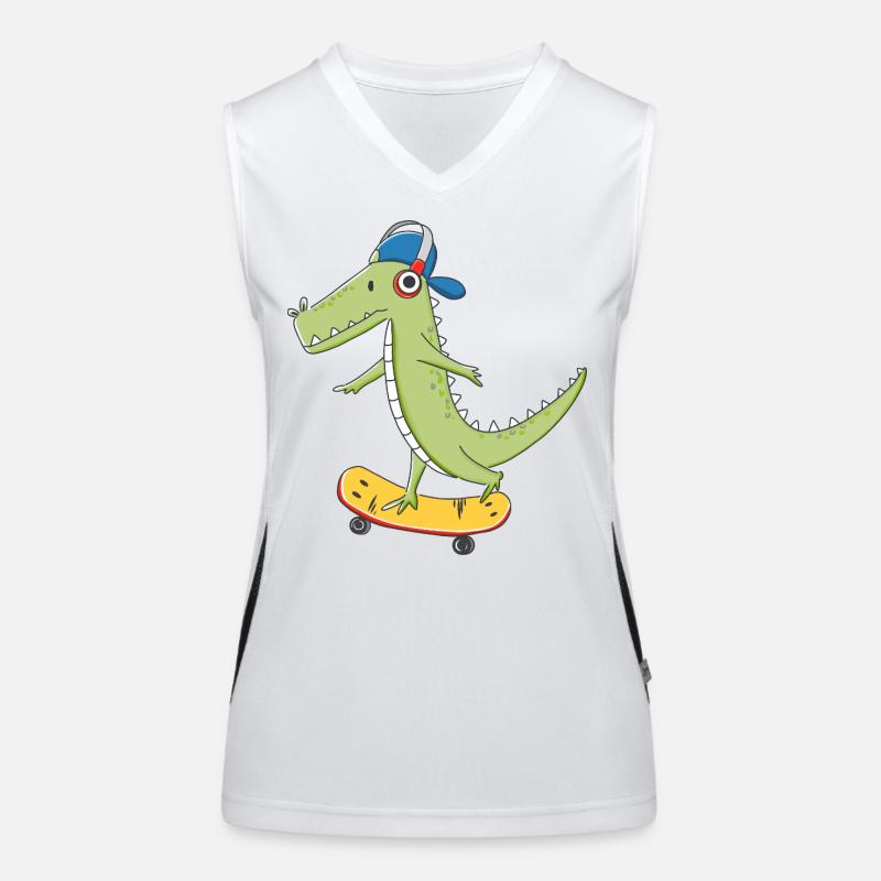 cooles Skater KROKO Funktionelles Kontrast-Tank Top für Frauen