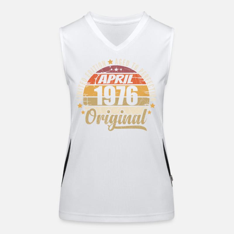 Geburtstagsgeschenk April 1976 Funktionelles Kontrast-Tank Top für Frauen