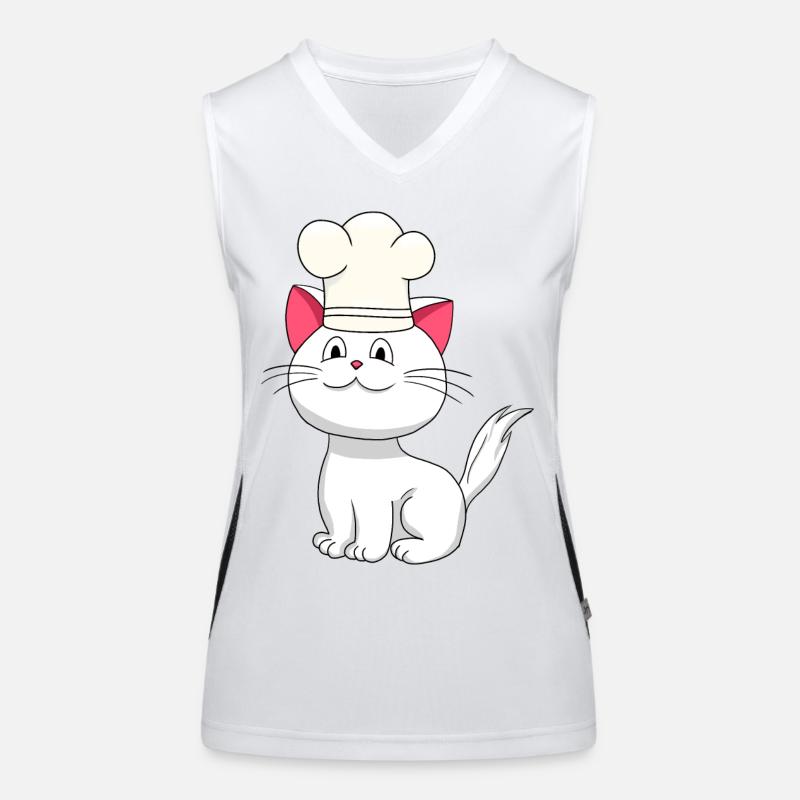 Cat Chef Chef's Hat Children Cooking Kitchen Professions Women's Functional Contrast Tank Top