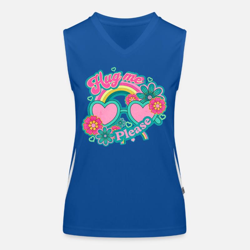 Umarme mich bitte, Funktionelles Kontrast-Tank Top für Frauen