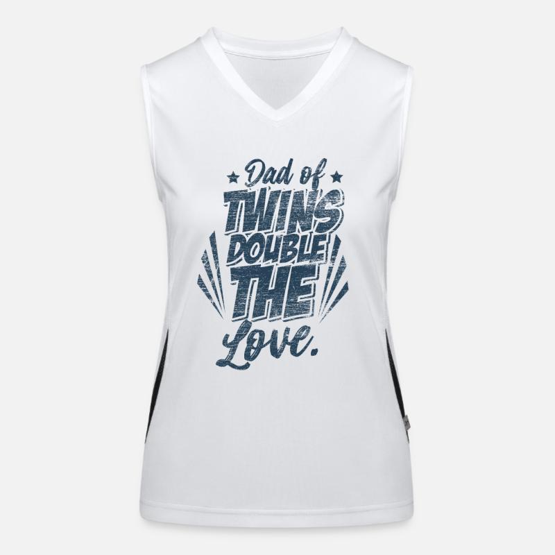 Zwillinge Papa Funktionelles Kontrast-Tank Top für Frauen