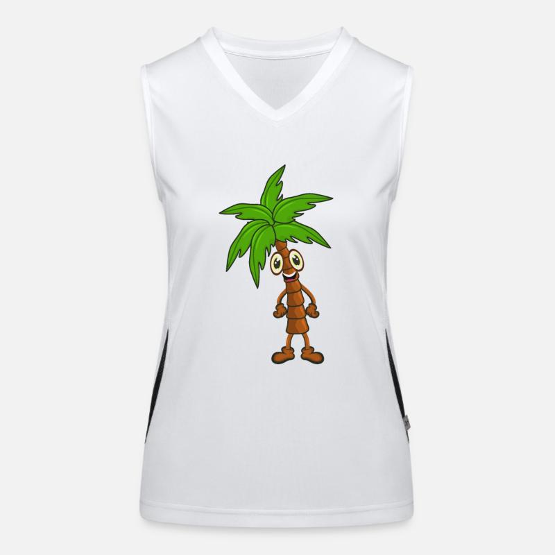 Palme Funktionelles Kontrast-Tank Top für Frauen