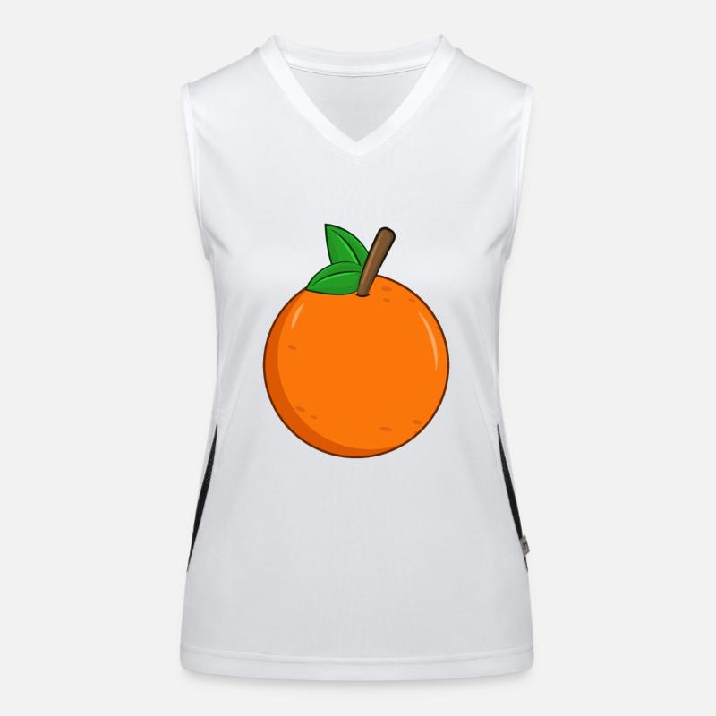 Orange Débardeur respirant contrasté Femme