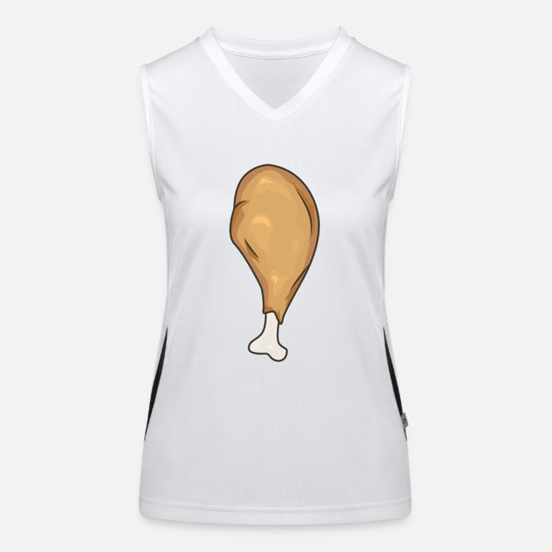 Cuisse de poulet Aile de poulet Débardeur respirant contrasté Femme