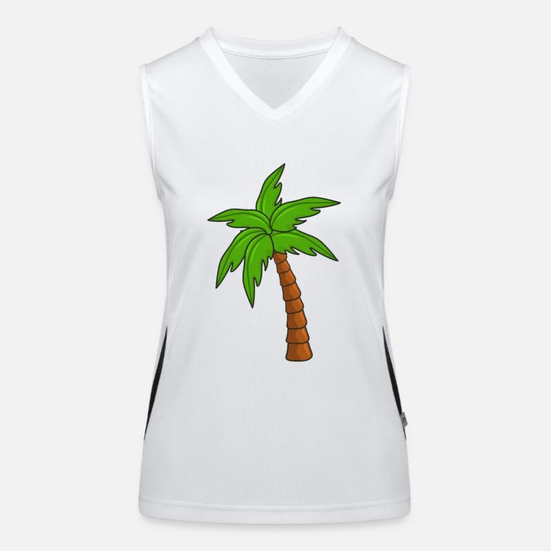 palm tree Women's Functional Contrast Tank Top