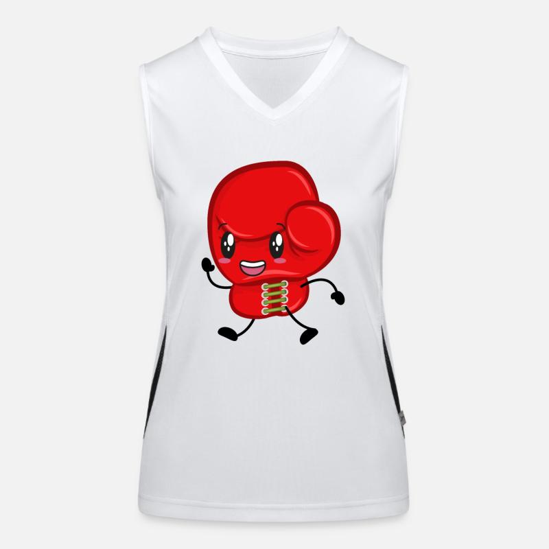 Boxer Boxhandschuh Funktionelles Kontrast-Tank Top für Frauen