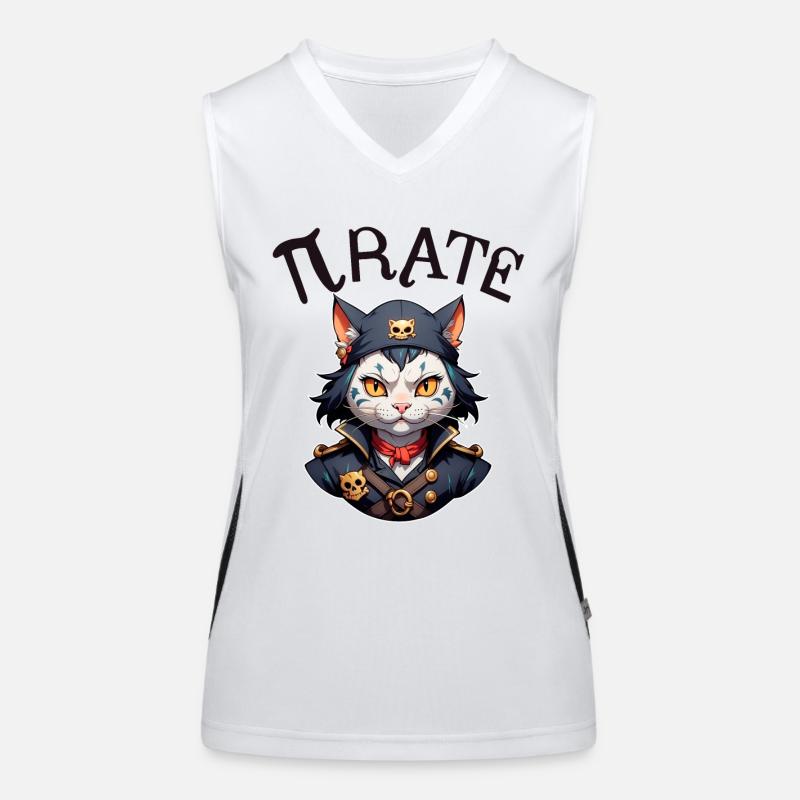Chat pirate de Pi Day Débardeur respirant contrasté Femme