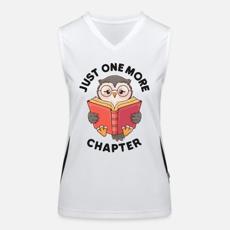Nur noch ein weiteres Kapitel, Bücherwurm Eule Funktionelles Kontrast-Tank Top für Frauen