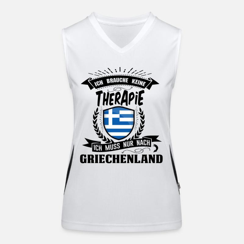 I do not need therapy Greece Women's Functional Contrast Tank Top