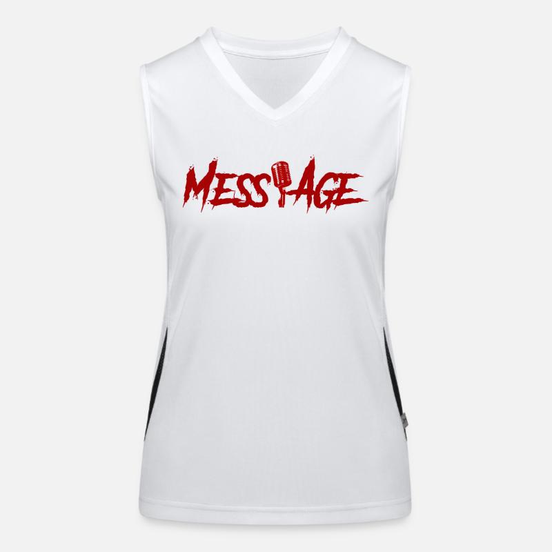 MessAge Logo Funktionelles Kontrast-Tank Top für Frauen