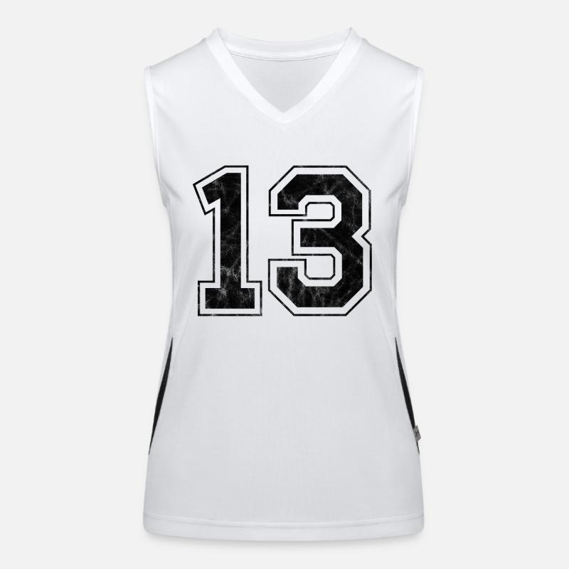 Number 13 Women's Functional Contrast Tank Top