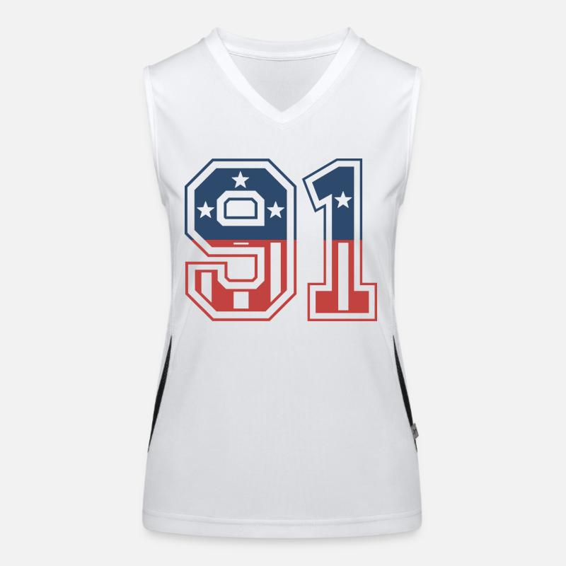 Nummer 91 USA Funktionelles Kontrast-Tank Top für Frauen