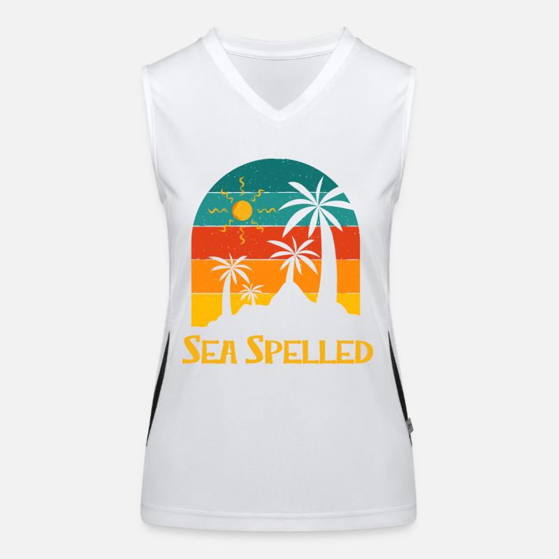 Nauti Time Summer Tropical Beach Trip Vacation Funktionelles Kontrast-Tank Top für Frauen