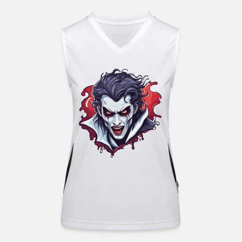 Vampir / Dracula / Blutsauger / Halloween / Mythos Funktionelles Kontrast-Tank Top für Frauen
