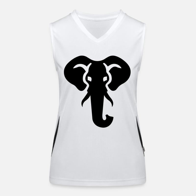 Elefant Funktionelles Kontrast-Tank Top für Frauen