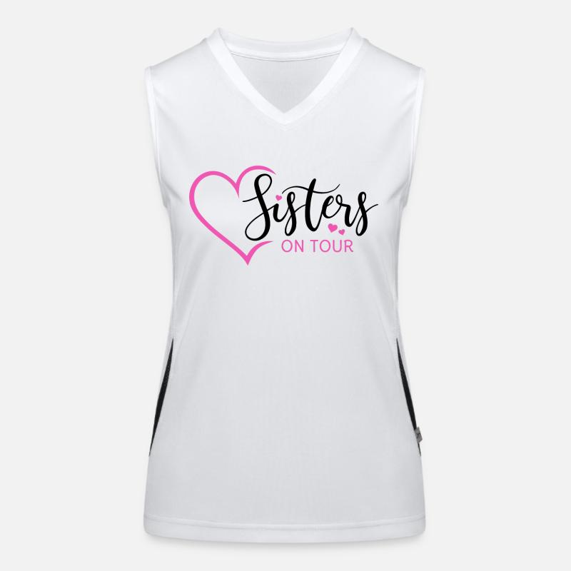 Sister Sisters Siblings Sisters on tour Women's Functional Contrast Tank Top