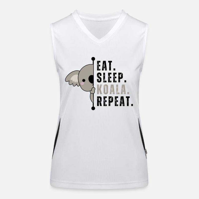 Eat Sleep Koala Repeat Women's Functional Contrast Tank Top