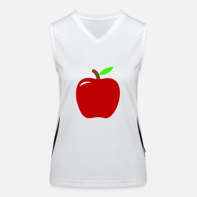 Apfel Funktionelles Kontrast-Tank Top für Frauen