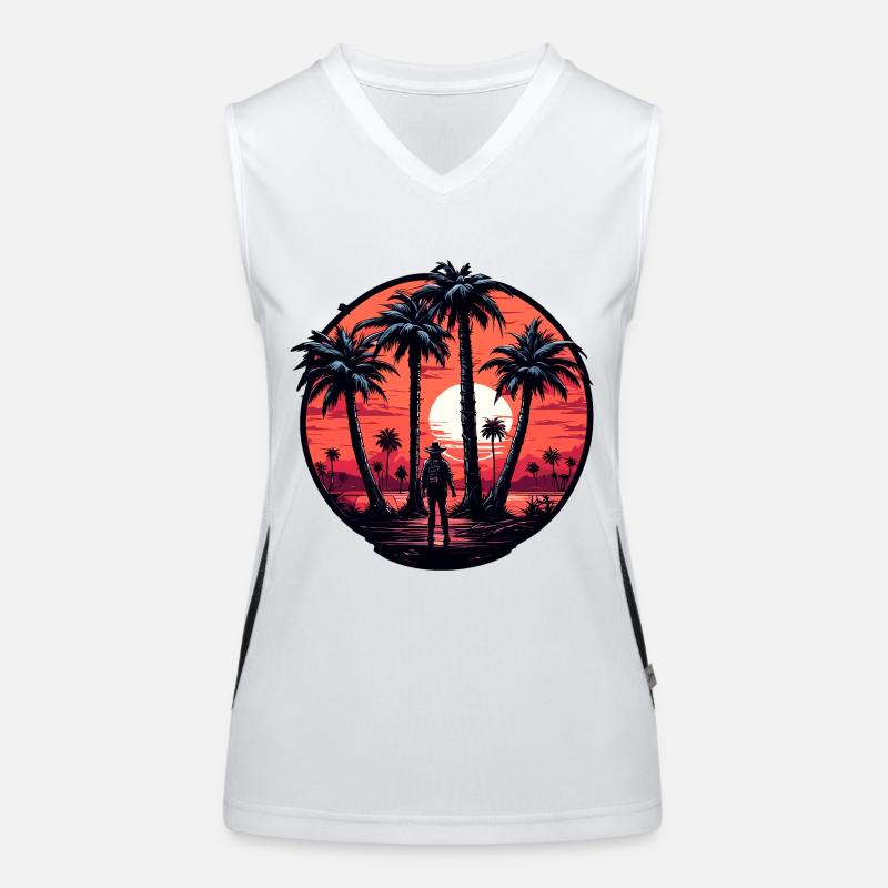 Strand / Insel / Urlaub / Sommer / Sonne / Meer Funktionelles Kontrast-Tank Top für Frauen