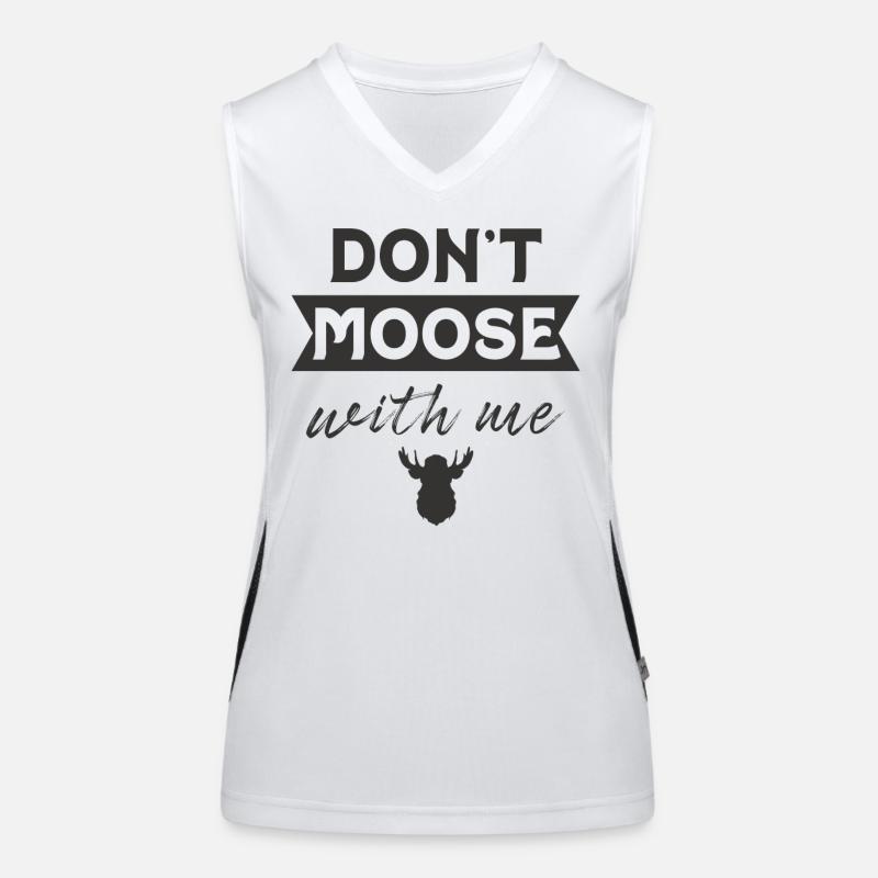 Don't Elch With Me Lustiger Elch-elch Funktionelles Kontrast-Tank Top für Frauen