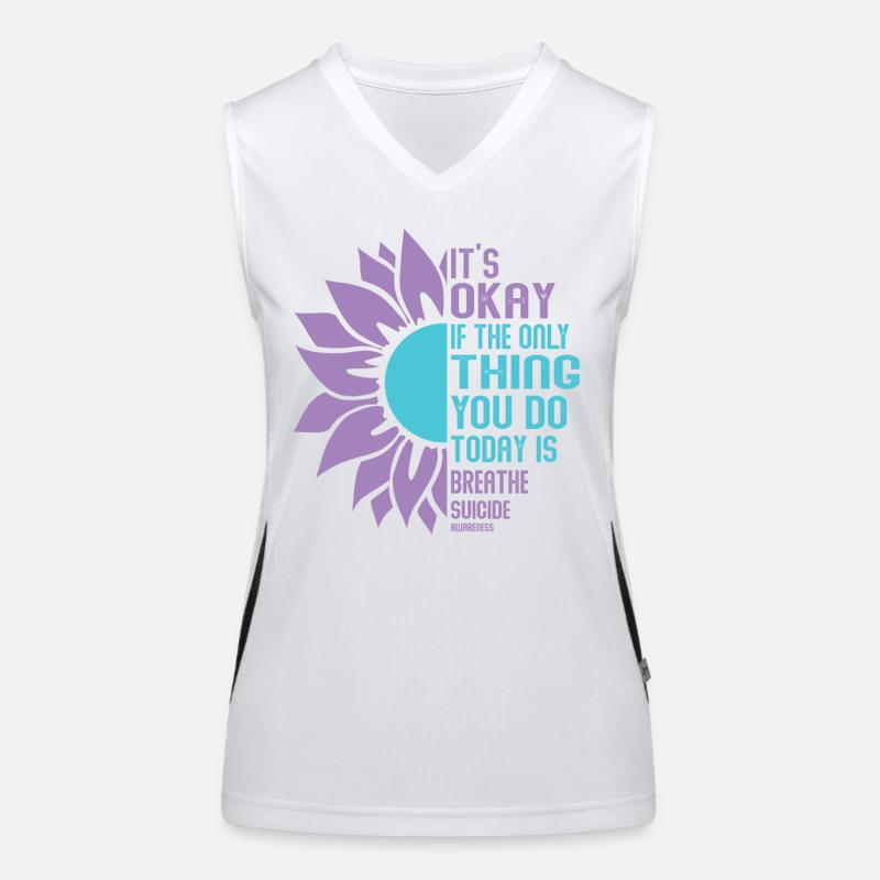 Suicide Prevention Awareness Women's Functional Contrast Tank Top