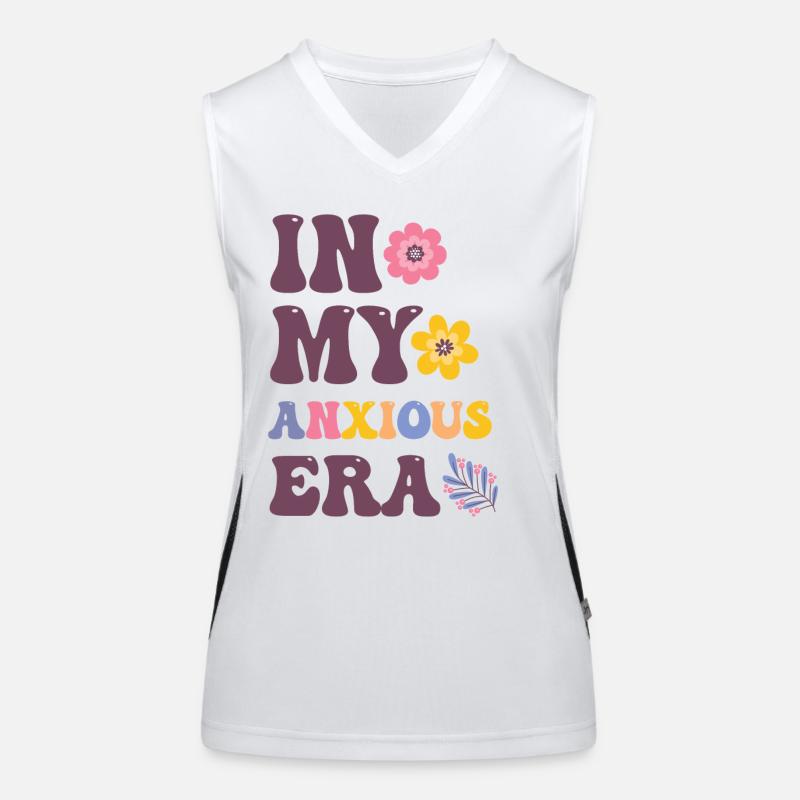 À l’ère de l’anxiété, je repense drôle Débardeur respirant contrasté Femme