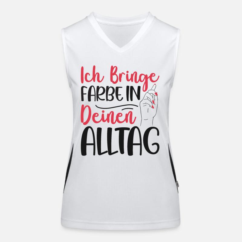 Ich Bringe Farbe Maler Papa Lackierer Funktionelles Kontrast-Tank Top für Frauen