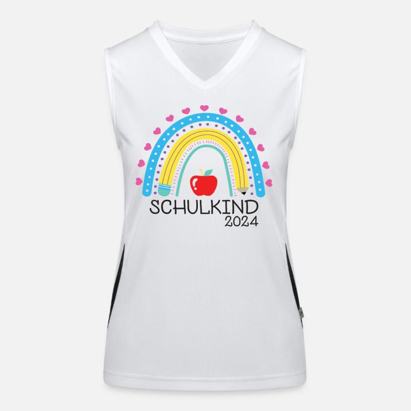 Schulanfang Einschulung Schulkind 2024 Funktionelles Kontrast-Tank Top für Frauen
