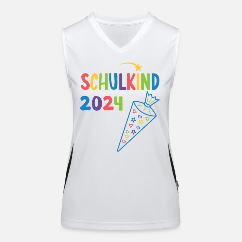 Schulanfang Einschulung Schulkind 2024 Funktionelles Kontrast-Tank Top für Frauen