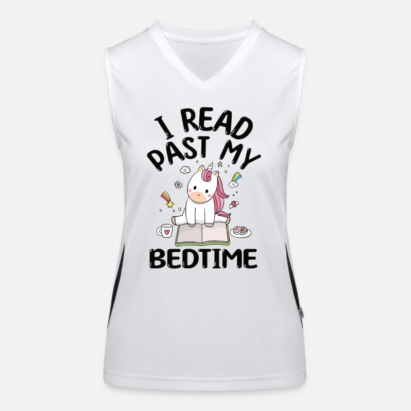 I read unicorn after bedtime Women's Functional Contrast Tank Top