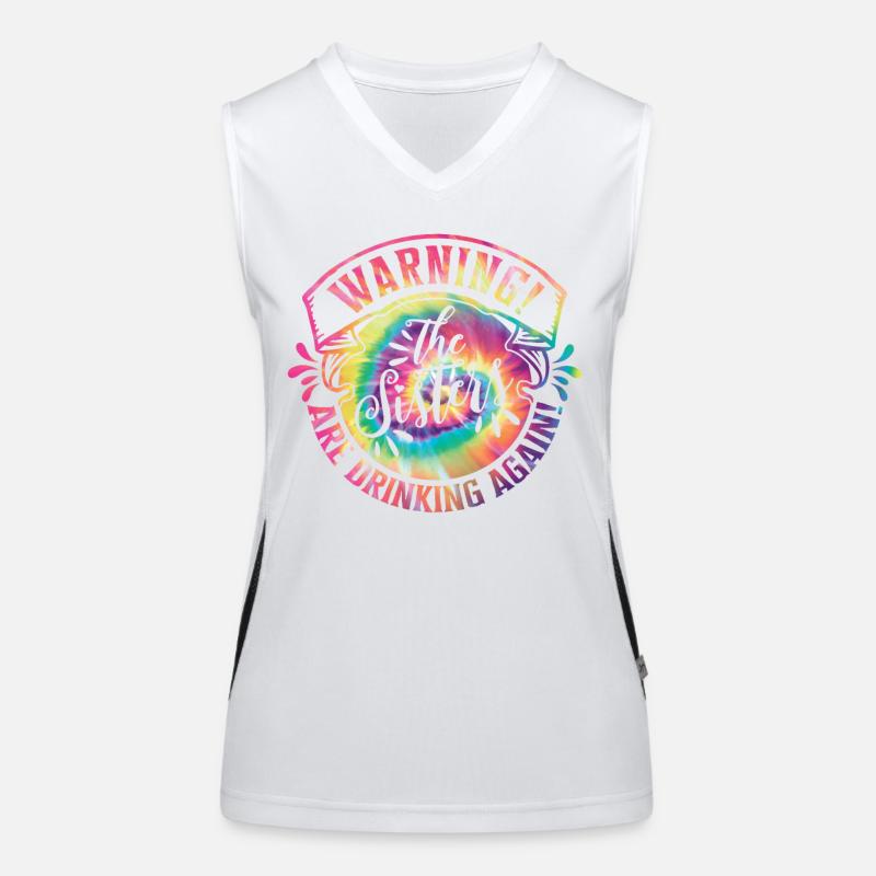Warning The Girls Are Drinking Again Women's Functional Contrast Tank Top