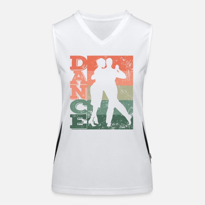 Tango Argentin Danse Milonga Vals Débardeur respirant contrasté Femme