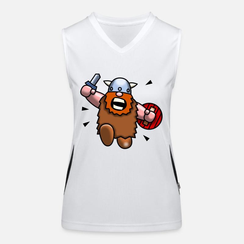 Wilder Wikinger Funktionelles Kontrast-Tank Top für Frauen