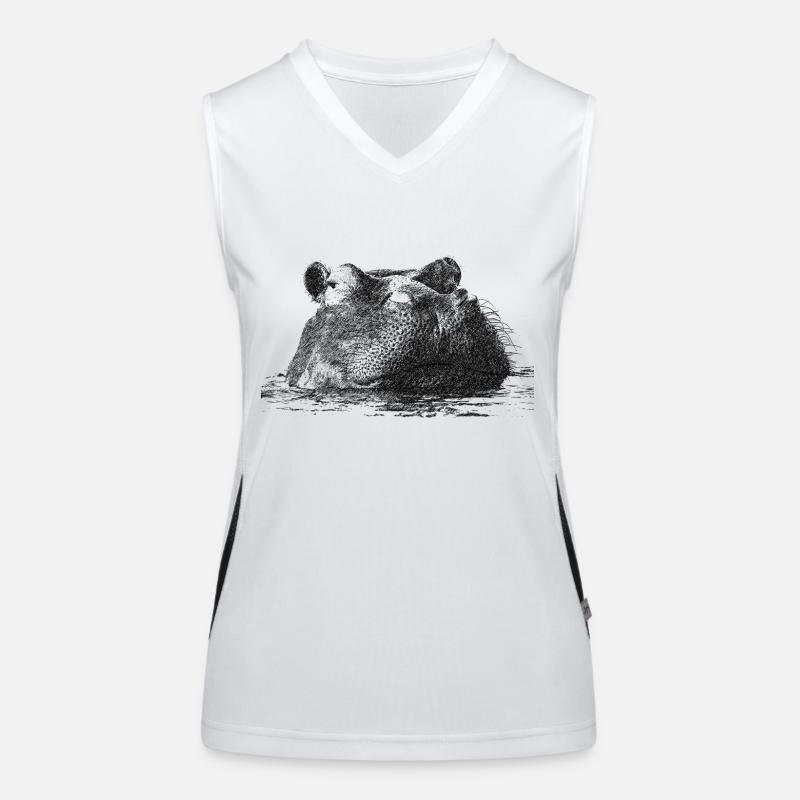 hippo Funktionelles Kontrast-Tank Top für Frauen