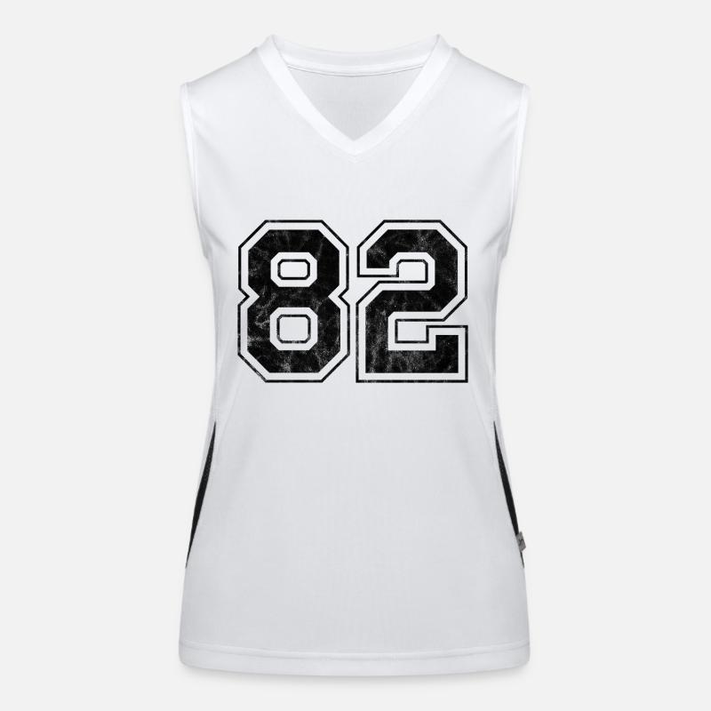 Number 82 Women's Functional Contrast Tank Top