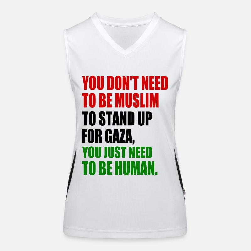 Free palestine Funktionelles Kontrast-Tank Top für Frauen