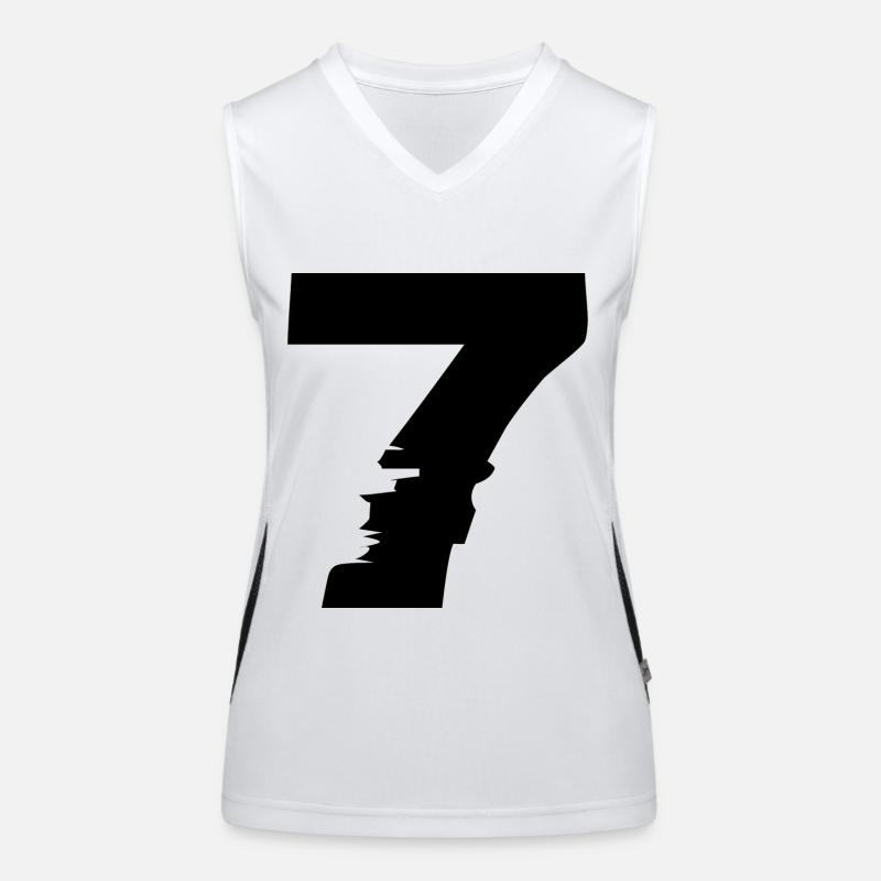 7 Zahl Funktionelles Kontrast-Tank Top für Frauen
