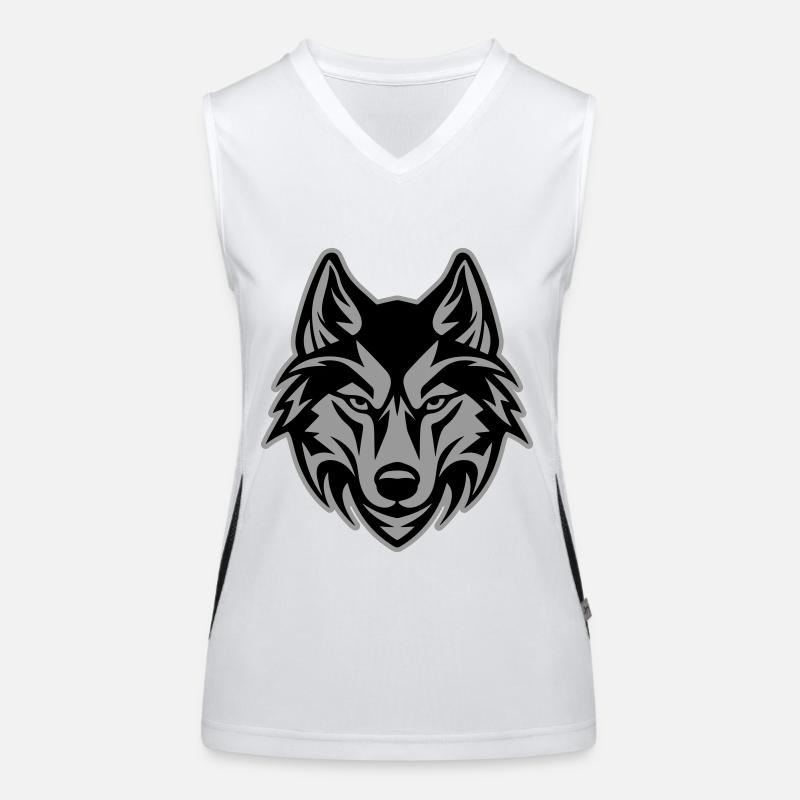 Wolf Head Women's Functional Contrast Tank Top