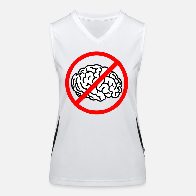 stupid and stupid - no brain - no brain Women's Functional Contrast Tank Top