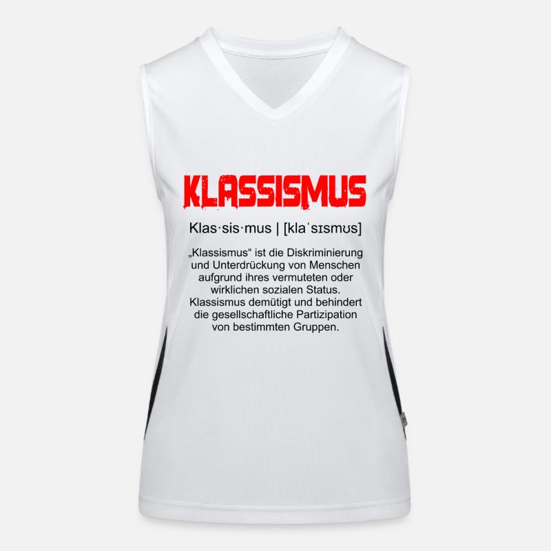 Eine Definition - Klassismus Funktionelles Kontrast-Tank Top für Frauen
