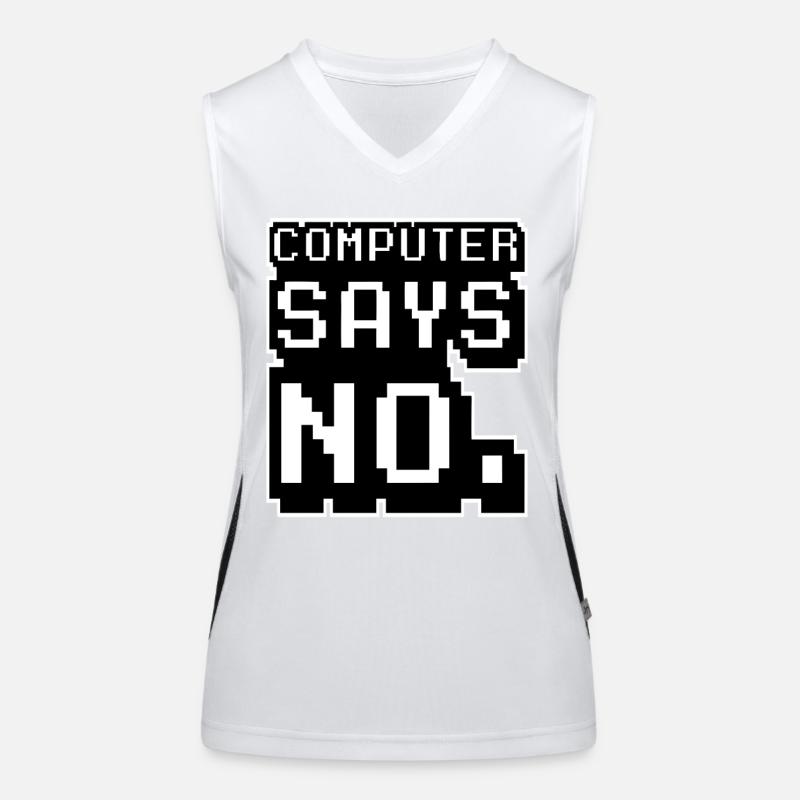 Computer says no Women's Functional Contrast Tank Top