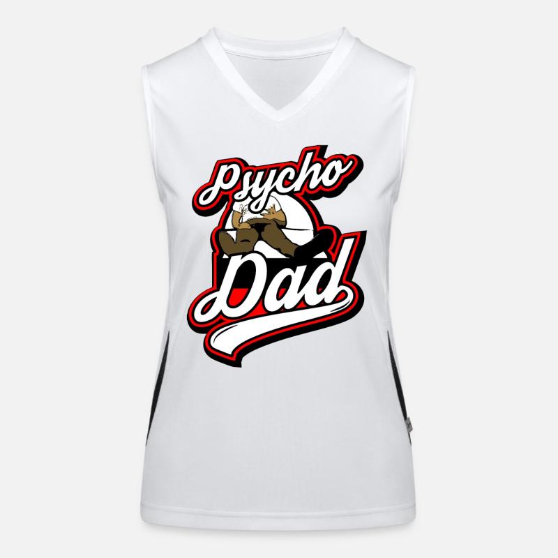 Psycho - Papa - Psycho - Dad Funktionelles Kontrast-Tank Top für Frauen
