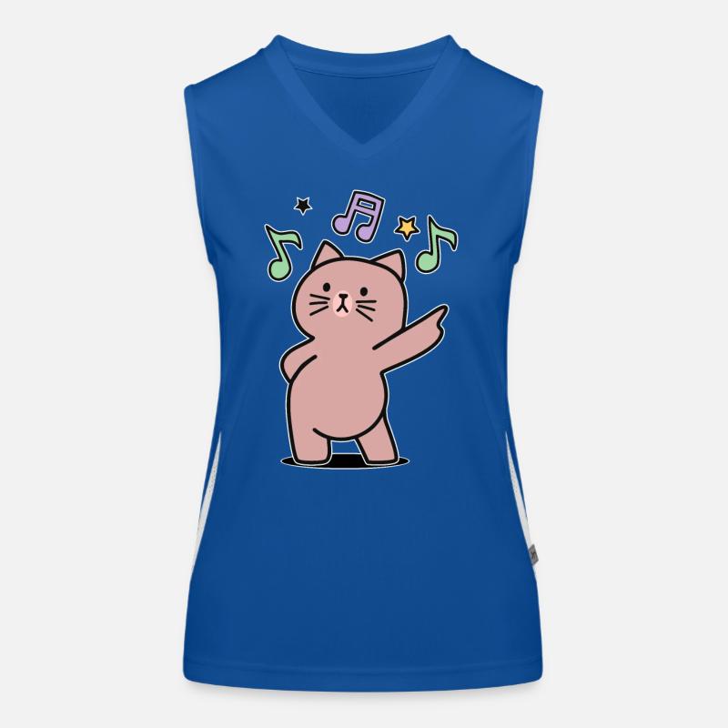 super funky musique disco dance cat Débardeur respirant contrasté Femme