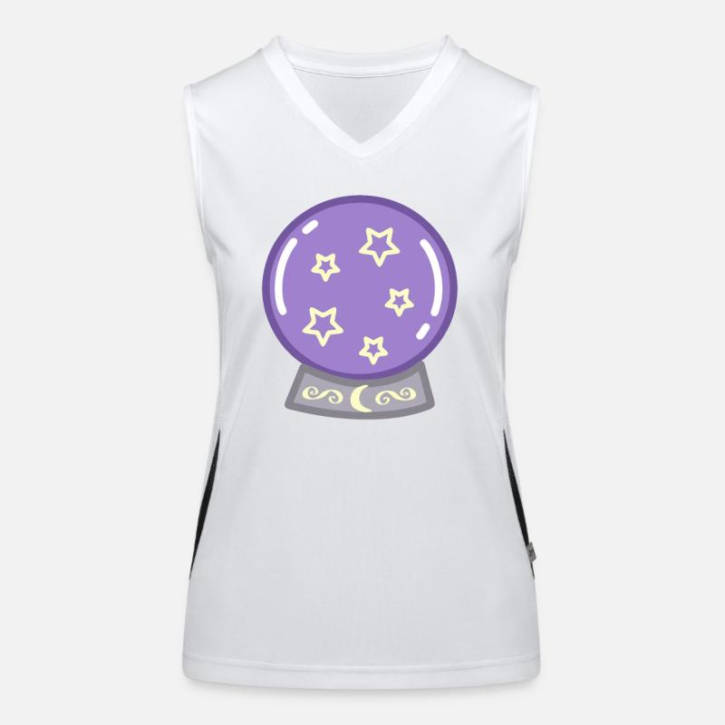 Predict the future in a crystal ball Women's Functional Contrast Tank Top