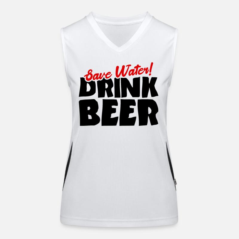 Save water! Drink beer Women's Functional Contrast Tank Top