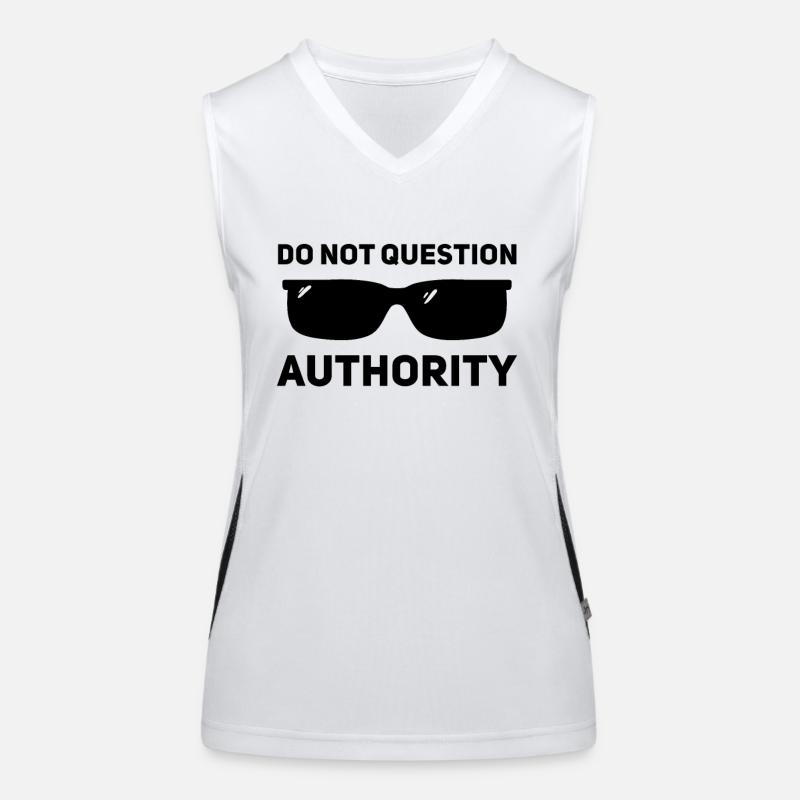 Ne remettez pas en question l’autorité Débardeur respirant contrasté Femme