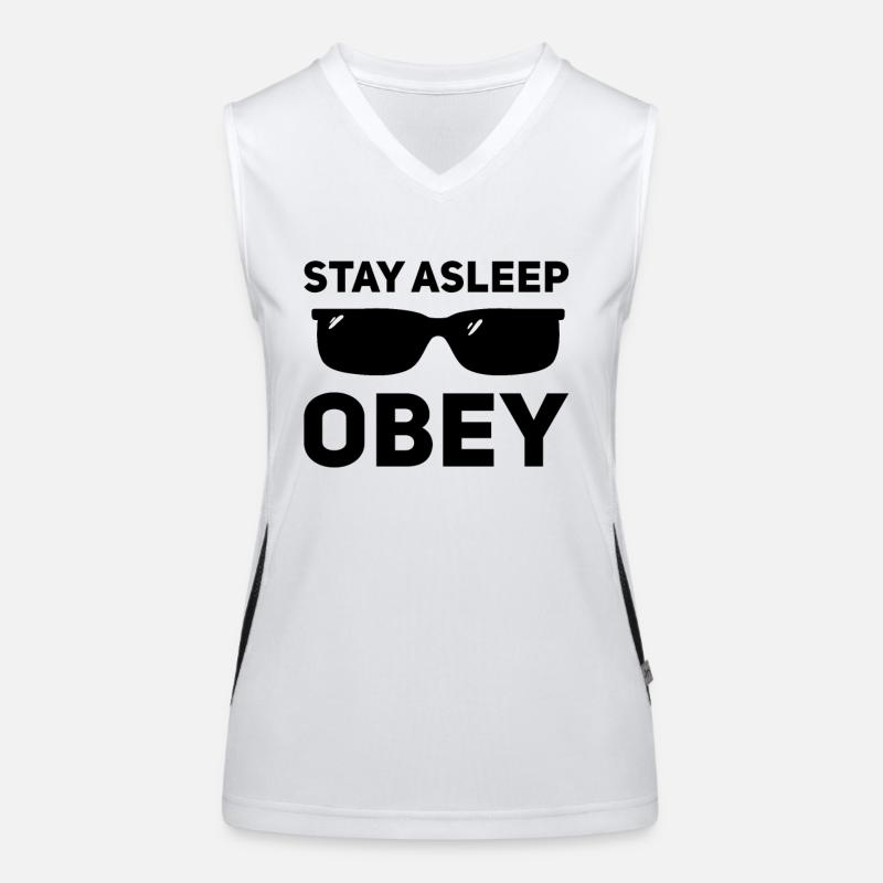 Schlafen Sie, gehorchen Sie Funktionelles Kontrast-Tank Top für Frauen