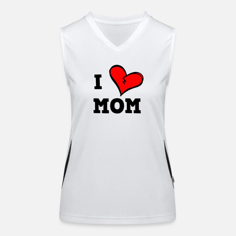 Ich liebe Mama Funktionelles Kontrast-Tank Top für Frauen