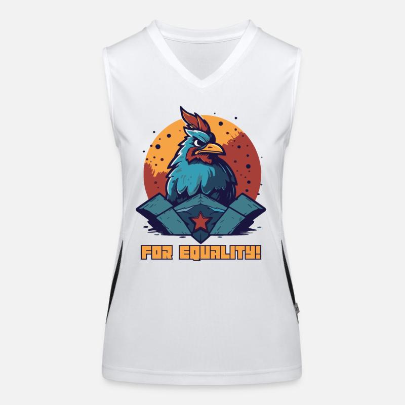 For Equality: Strong Rooster Rooster Women's Functional Contrast Tank Top