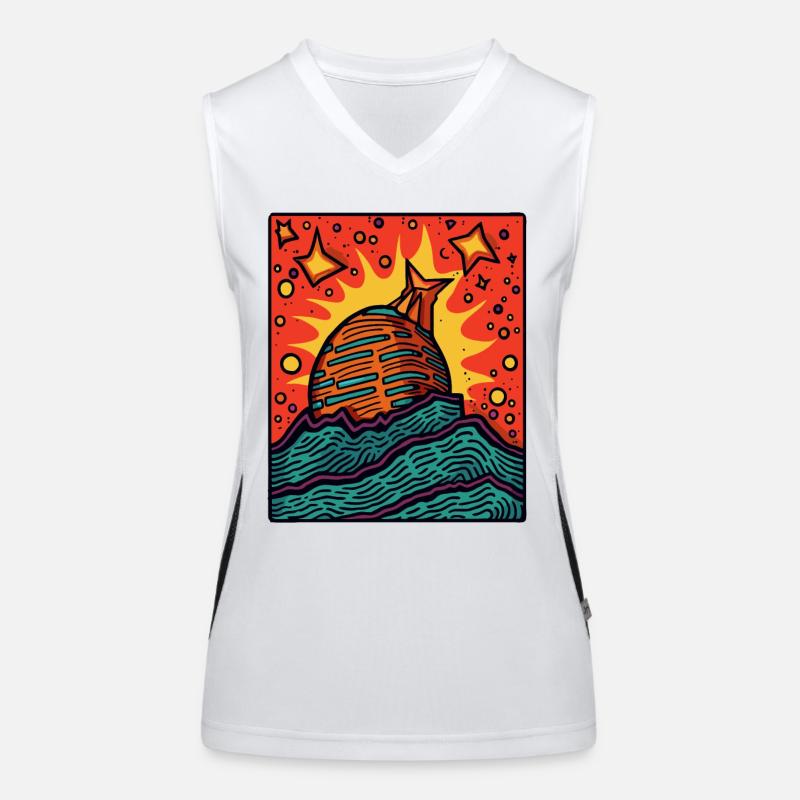 Un objet inconnu dans le ciel Débardeur respirant contrasté Femme